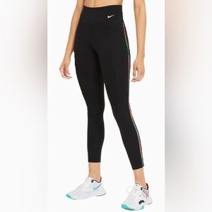 Nike One Rainbow Ladder 7/8 Leggings Size XS